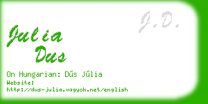 julia dus business card